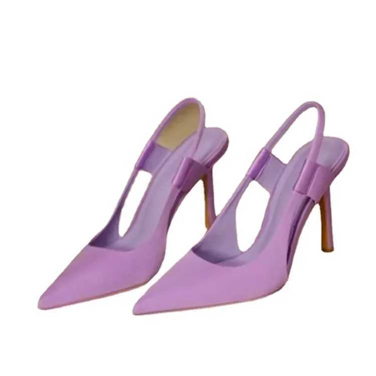 Large Size High Heels Womens Thin Heel Hot Sale Of The Seas Spring Summer New Silk Satin Pointed Toe Fi Single Shoes WraXJ251027