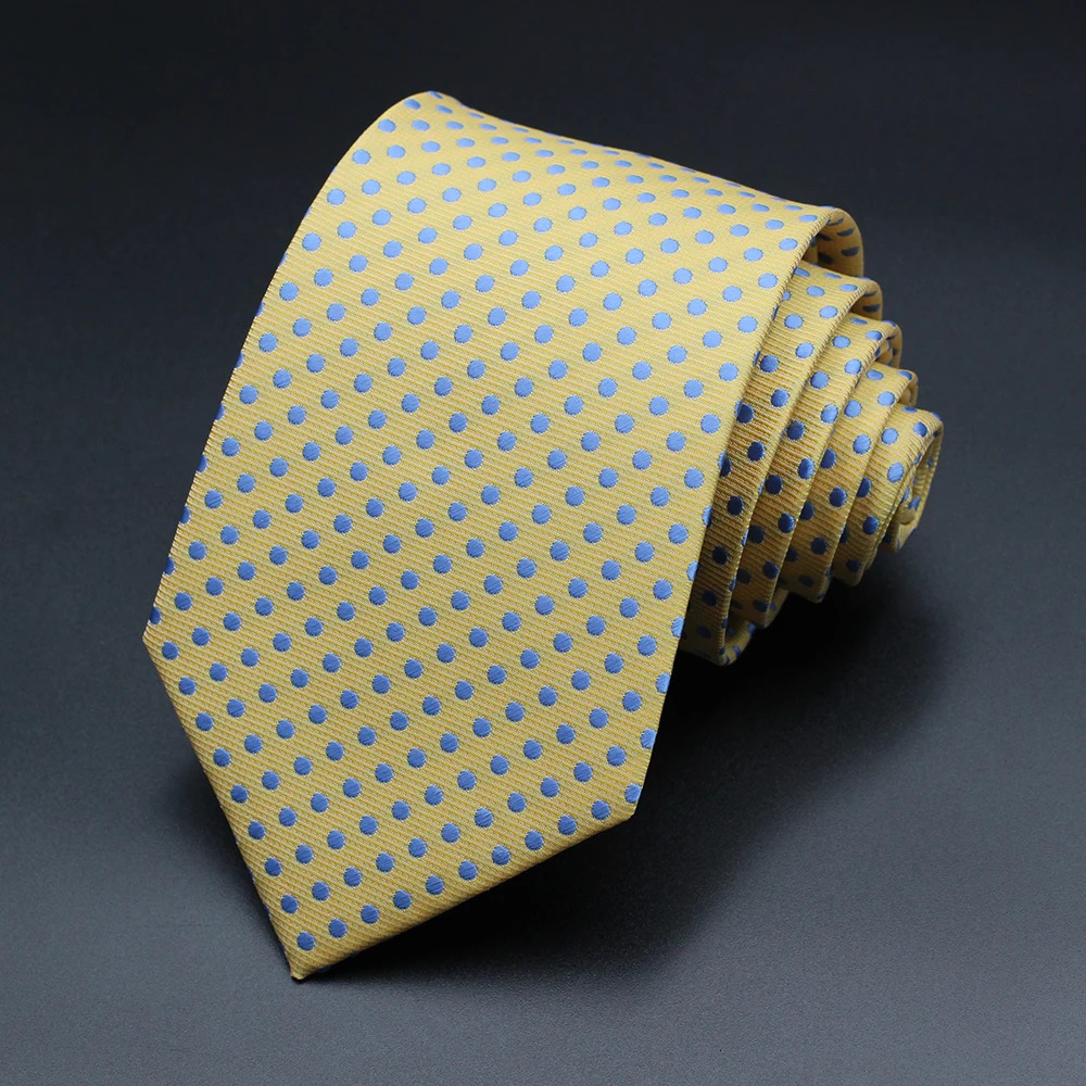 Fashion Casual Blue Red Yellow Floral Polka Dot Necktie For Men Business Gift Wedding formal Neck Ties Accessories 251022
