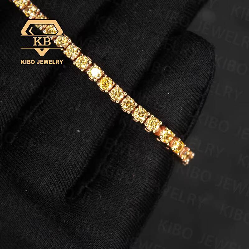 Hip Hop Tennis Chain Bracelet Certified 3mm 925 Silver VVS Moissanite Diamond Jewelry Low Price Ever Mens and Womens