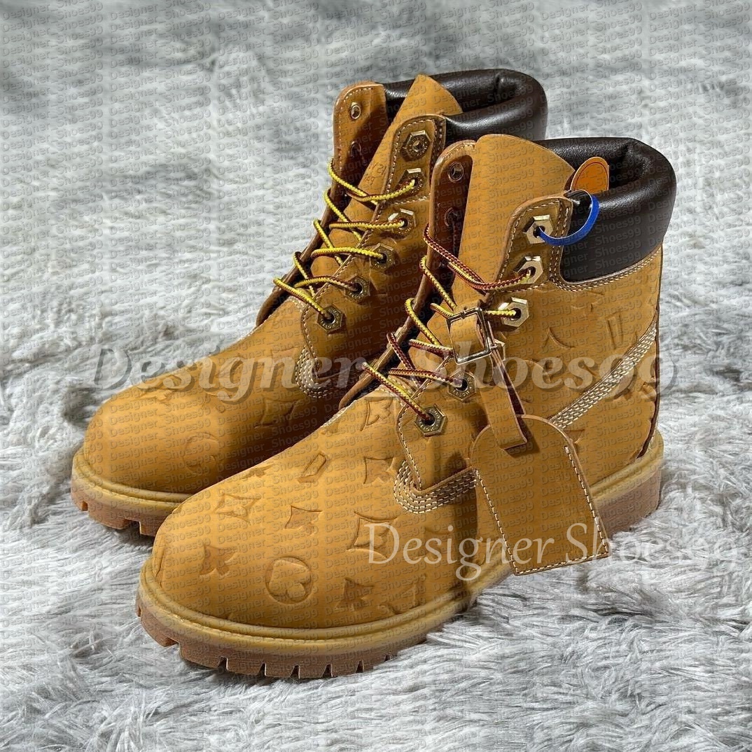 martin boots men women boots yellow martin boots Ankle Boots Designer Cowboy shoes outdoor sports black white pink red army green grey boots high top boots have box1