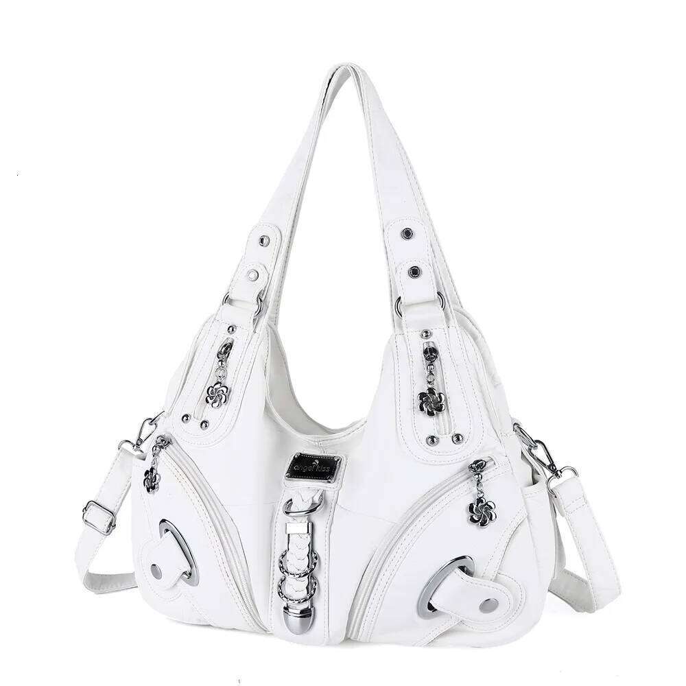 Angel Kiss Women Handbags Fashion Shoulder Bag Large Black Tote Top-Handle Shopping Pack Multiple Pockets Satchel Lady Purse