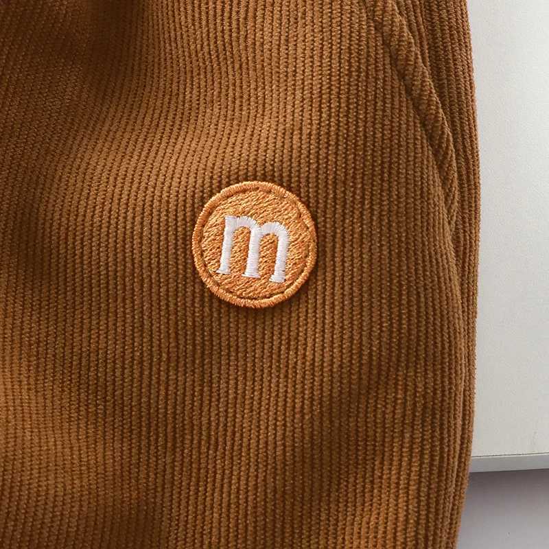 Kids Winter Fleece Thickened Pants Warm Trousers for Boys Girls 17 Years Letter Patch Cuffed SweatpantsT251027