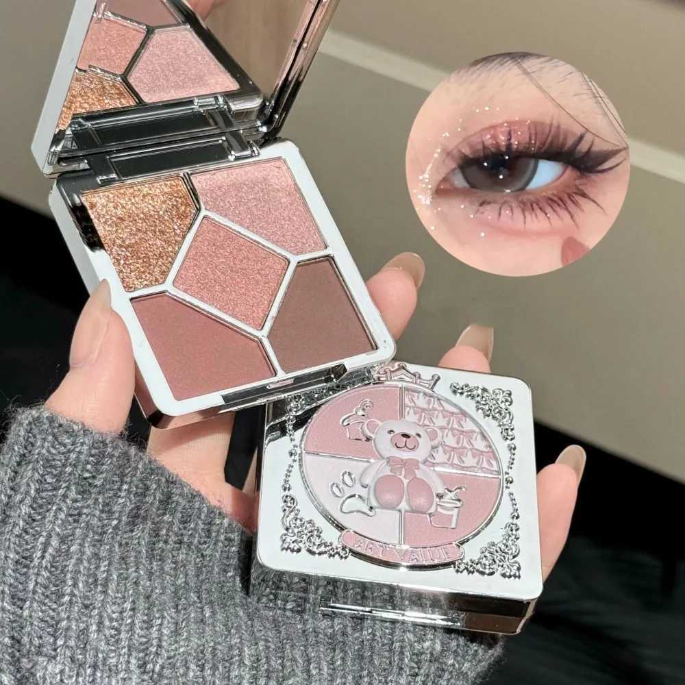 5 Colors Eyeshadow Palette Blush Highlight Pearly High Gloss Shimmer Pink Brown Fine Sequins Glitter Silkworm Eye Shadow MakeupXJ251027