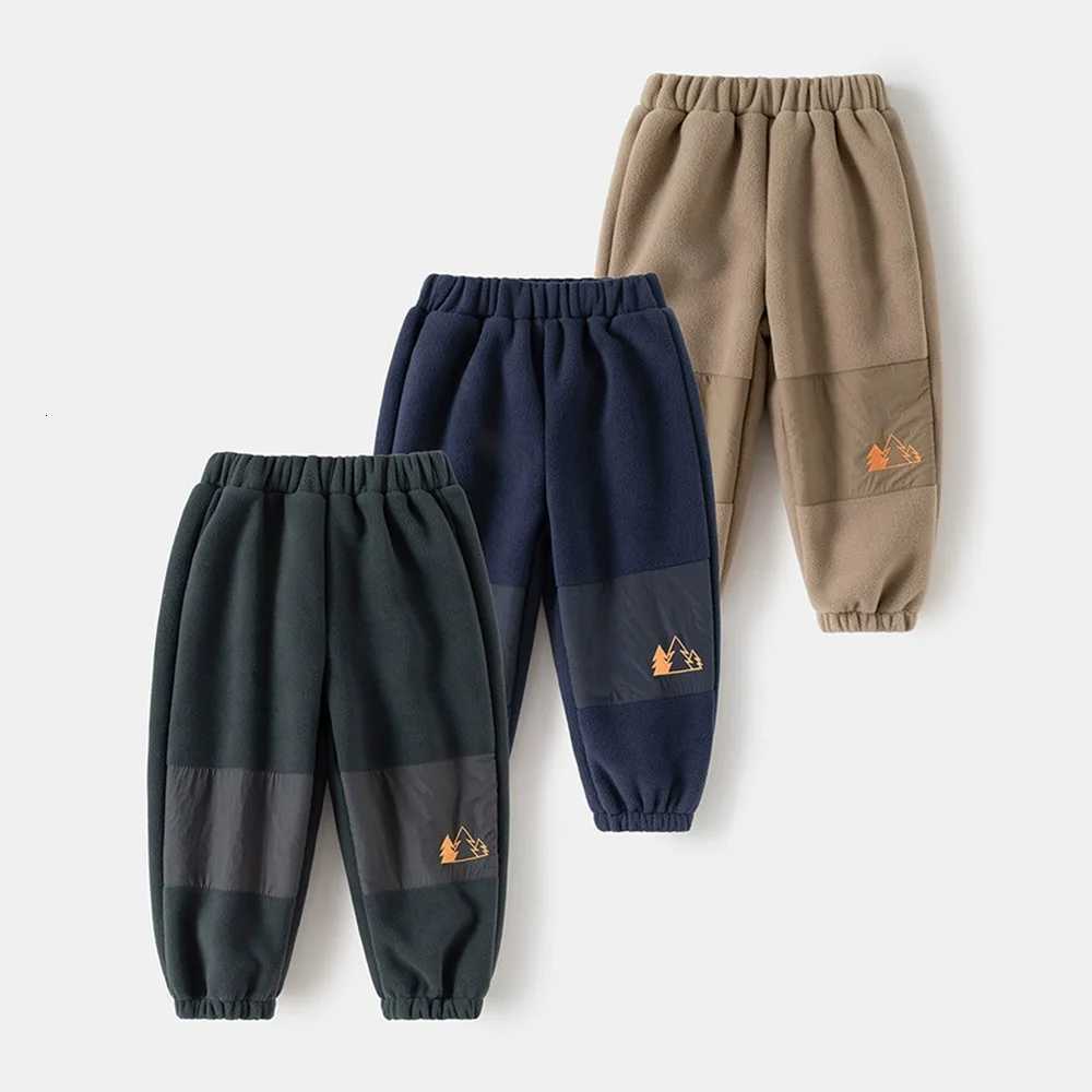 Baby Boys Fleecelined Casual Pants with Elastic Cuffs for Outdoor WearT251027