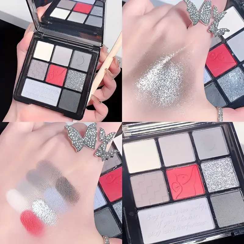 Dark Retro Eyeshadow Palette Rich Color Wild rose Eyeshadow Matte Pearl Gothic Black and Red Contrast Smoky Eyeshadow PaletteXJ251027