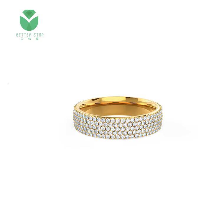 Classic Design HPHT White Lab Diamond Ring 9K 10K 14K 18K White Gold Round CVD Lab Diamond Engagement Ring Fine Jewelry Women