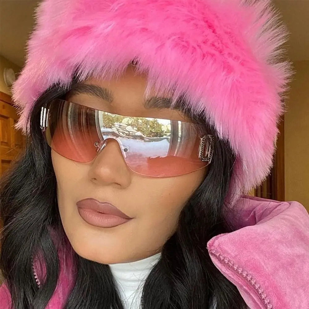 Y2K One Piece Sunglasses Women Punk Sports Sun Glasses Men Goggle Shades UV400 Fashion Letter Eyewear 251023