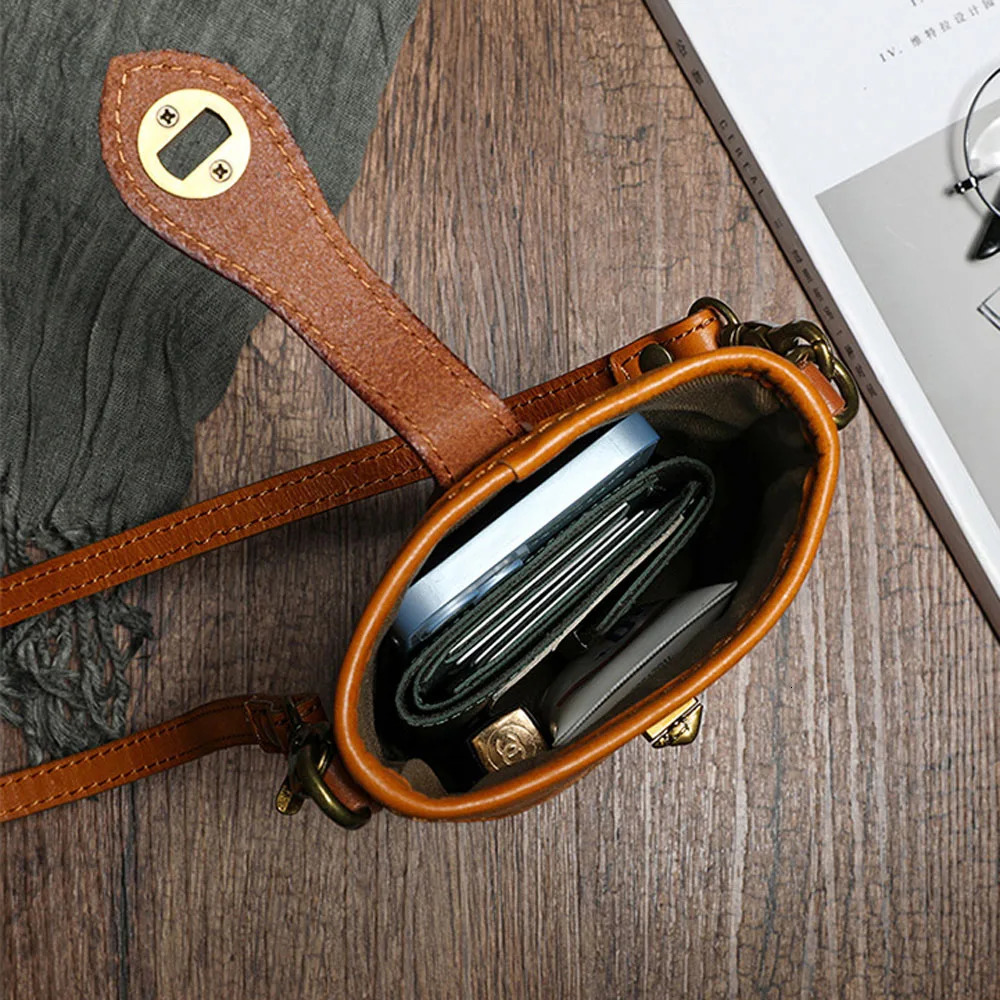 Quality Genuine Leather Crossbody Bag for Women Small Cow Skin Shoulder Fashion Phone Purse Female Promotion 251027
