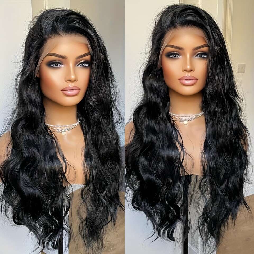 13X4 Front Women Natural Curly Hairline Synthetic Lace Wigs Pre-Plucked Wig Heat Resistant Fiber For Daily Use Deep Wave Glueless Wigs,26 Inch