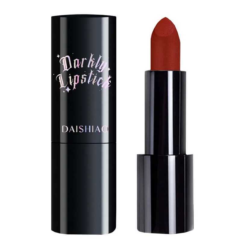 Halloween Dark Night Lipstick Waterproof and Longlasting Black Dark Purple Matte Lipstick Makeup Lip Cosmetics W251027