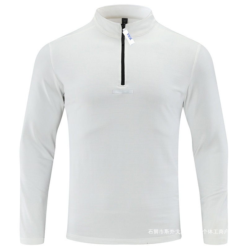 Quick-Drying Fashion Urban Thin Half-Zip Outdoor Long Sleeve T-Shirt Stretchy, Breathable, Sports Casual Half-Zip Top