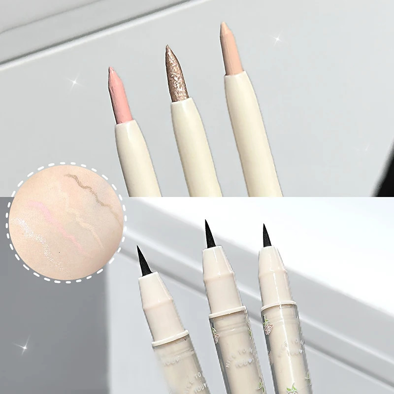 Double Headed Lying Silkworm Pen Pearlescent Matte Highlighter Brightening Contouring Lower Eyelid Shadow Eyeliner Pen Makeup 251027