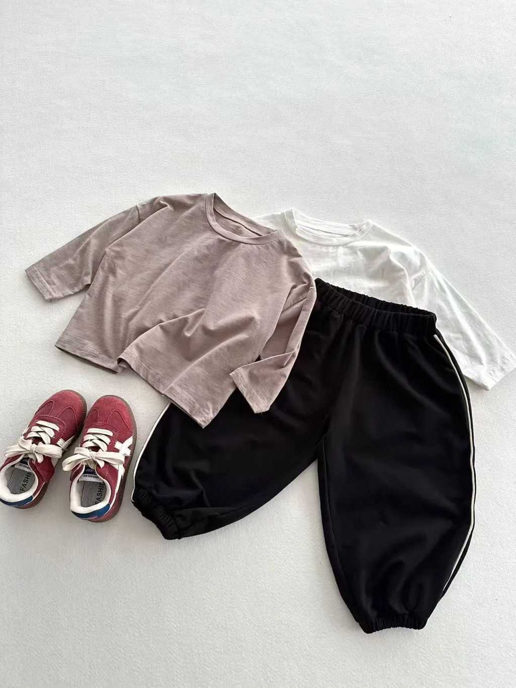 2025 Autumn New Children Casual Pants Solid Boys Sweat Pants Fashion Baby Harem Pants Girls Loose Trousers Cotton Kids ClothesT251027