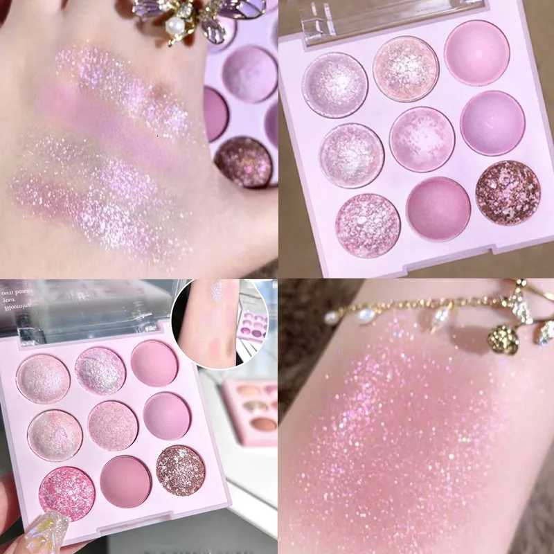 Ice Cream Eyeshadow Palette Glitter Rose Aegyosal Blush Oat Milk Tea Purple Eye Shadows Cool Tone Korean Makeup Pearl Matte EyesXJ251027