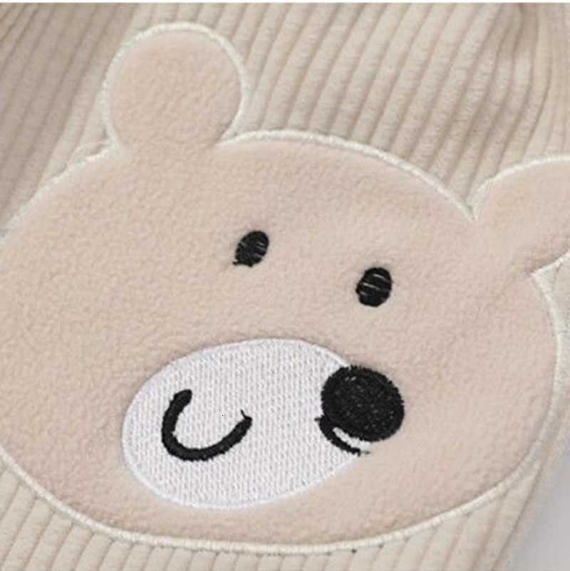 Thickened Fleece Winter Pants for Kids 16Y with Bear Patch Casual Warm Thermal Joggers for Baby Boys And GirlsT251027