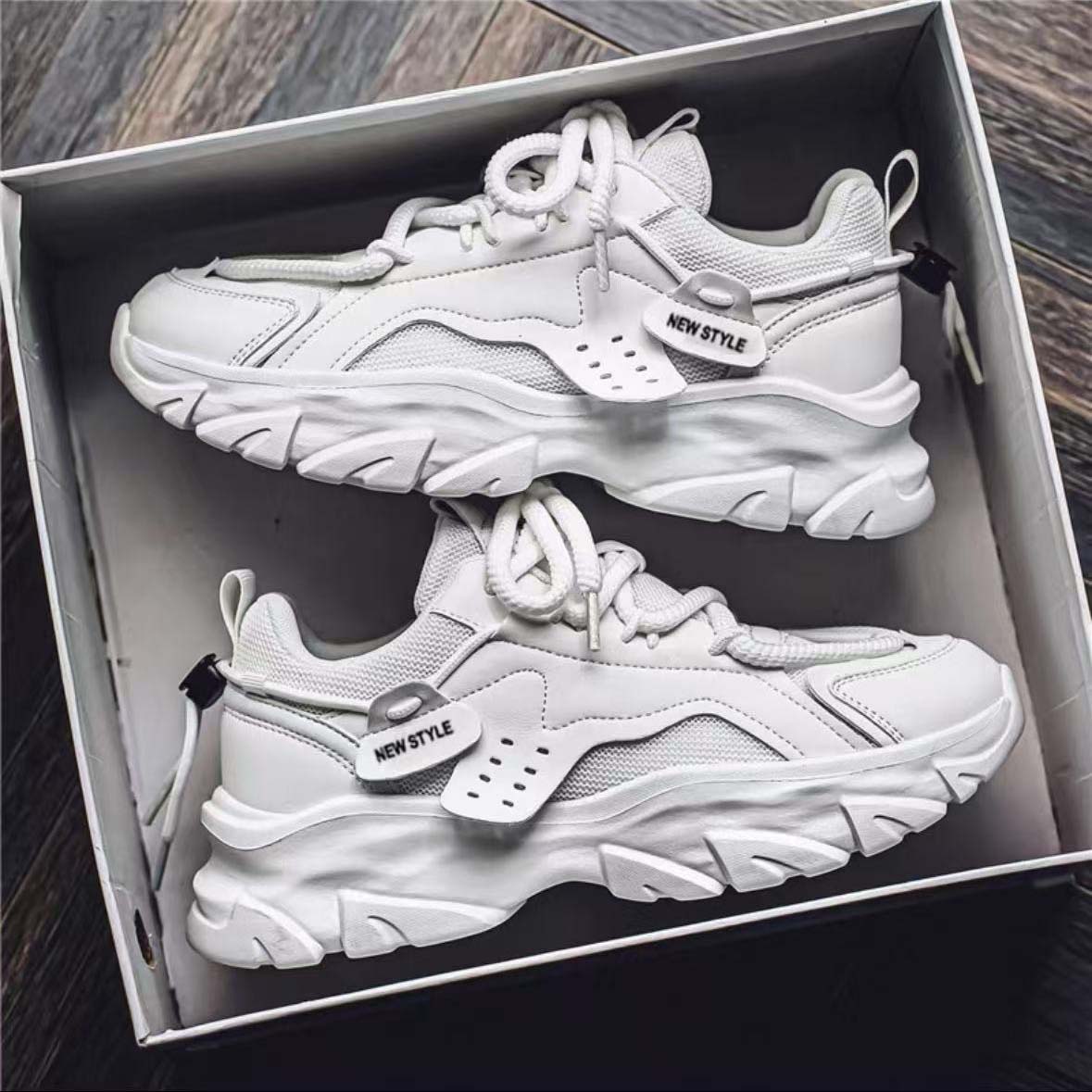 Top designer black and white men's and women's sports shoes, classic panda blue and cold gray platform height-increasing breathable outdoor 