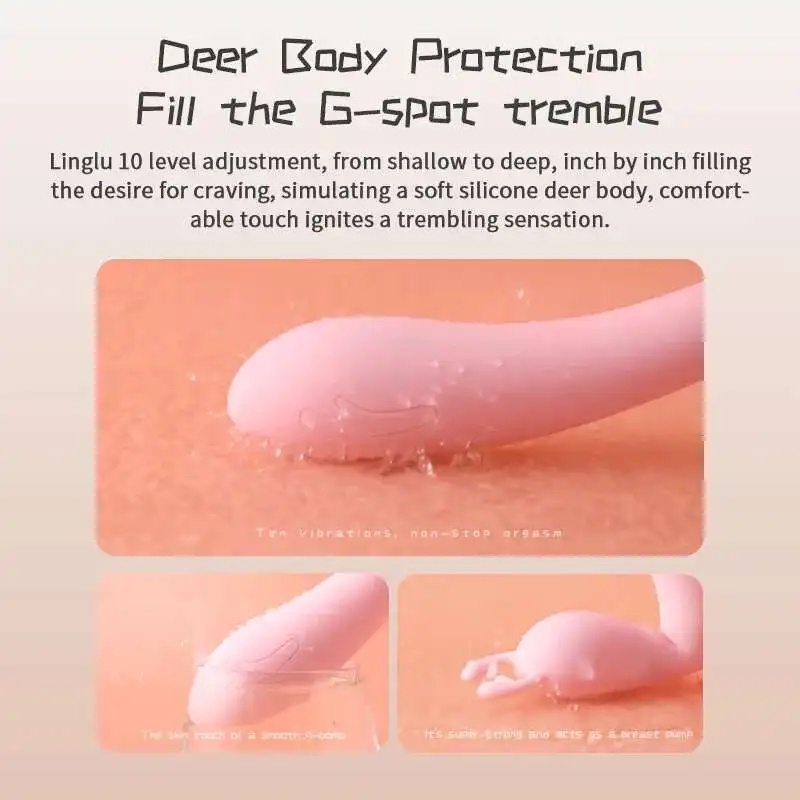 Advanced Women's Pleasure Aid Multi-Speed Deer-Themed Self-Stimulating Gadget LL-B2003