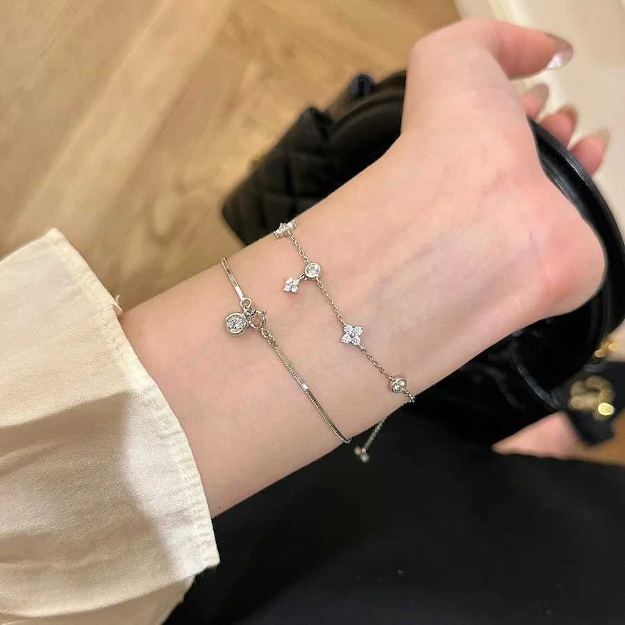 Wens Copper Bracet New HighEnd Jewelry Minimalist Zircon Chain Bracet Best Friend Jewelry GiftW251027