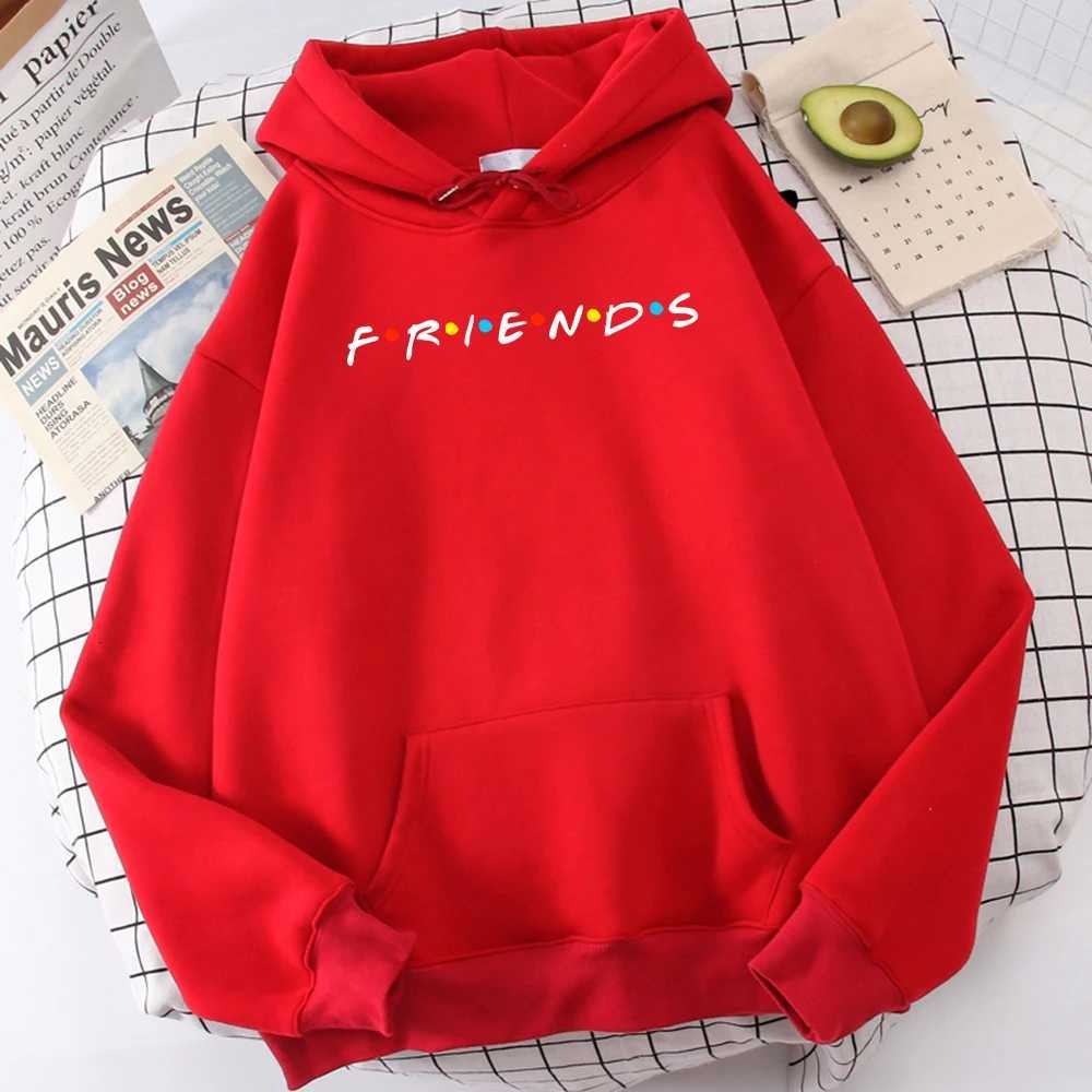 Sitcom Movie Friends Printed Mens Hoody Korean Fleece Sweatshirt Simple Crewneck Hooded Street Oversize Autumn Mens Clothes W251027