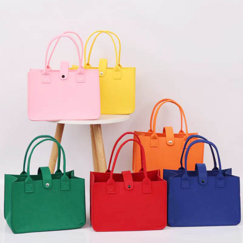 Designer's new colored felt bag, large capacity portable handbag, storage felt bag, gift bag