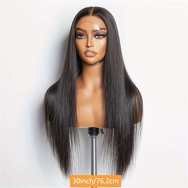 Glueless Wig Lightweight Glueless Human Wig - Natural Look Front With Preplucked Hairline, Ready-To-Wear Straight Hairstyle For Women All Light Beige