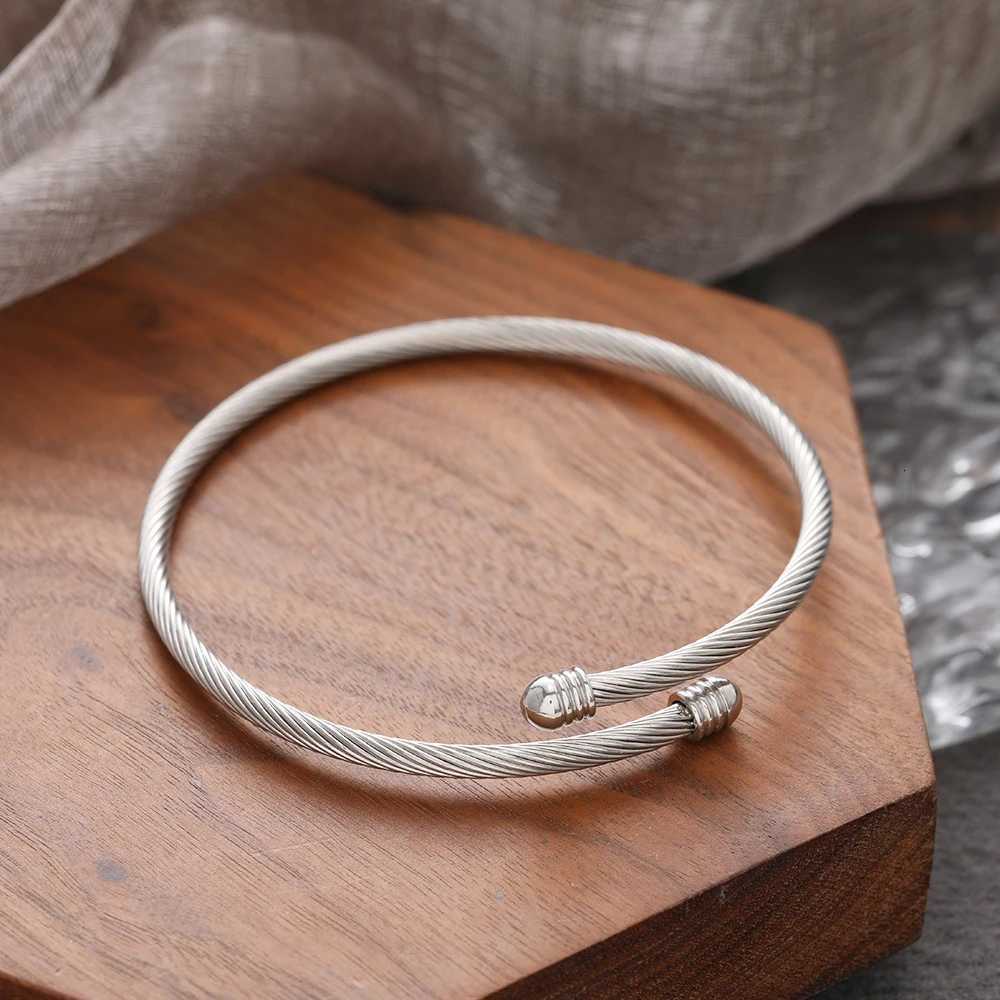 woiwoi Stainss Steel Bracets Vintage Fashion Simplicity Tpeent Decals Wires Metal Bracet For Wen Jewelry GiftsW251027