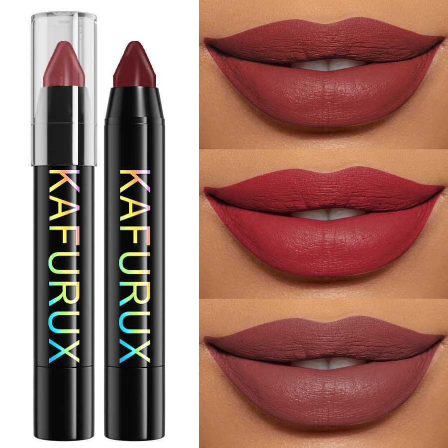 5Color Velvet Matte Lipstick Pencil Waterproof Red Brown Pink Long Lasting Lip Stick Korean Makeup Lip Tint Cosmetic Lipgloss W251027