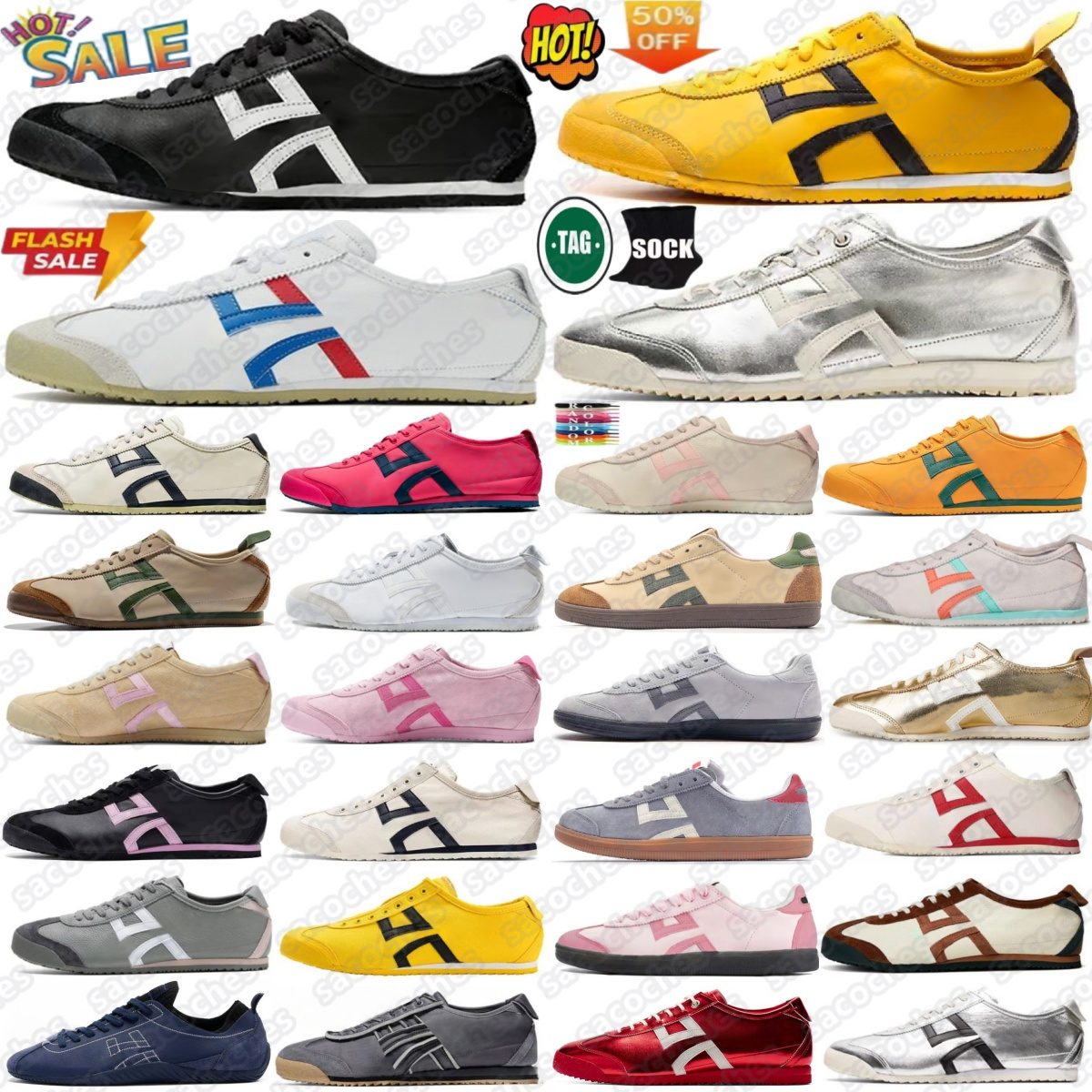 Mexico 66 shoes running Tiger designer Japan tigers trainers Vintage women men Silver Birch Peacoat Black White Beige Grass purple Metallic Series Jade Cream #5rp5#