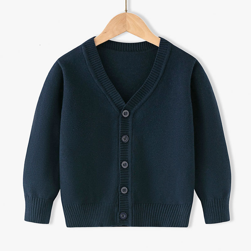 New designer style children's pure cotton thin jacket for boys and girls, baby walkers, big children's knitted jacket