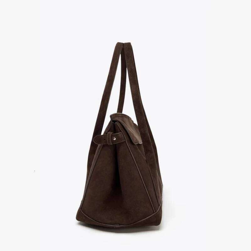 SUEDE SHOULDER CITY BAG FOR Women, Fashionable Handbag With Double Top Handles, Design New Totes For Ladies