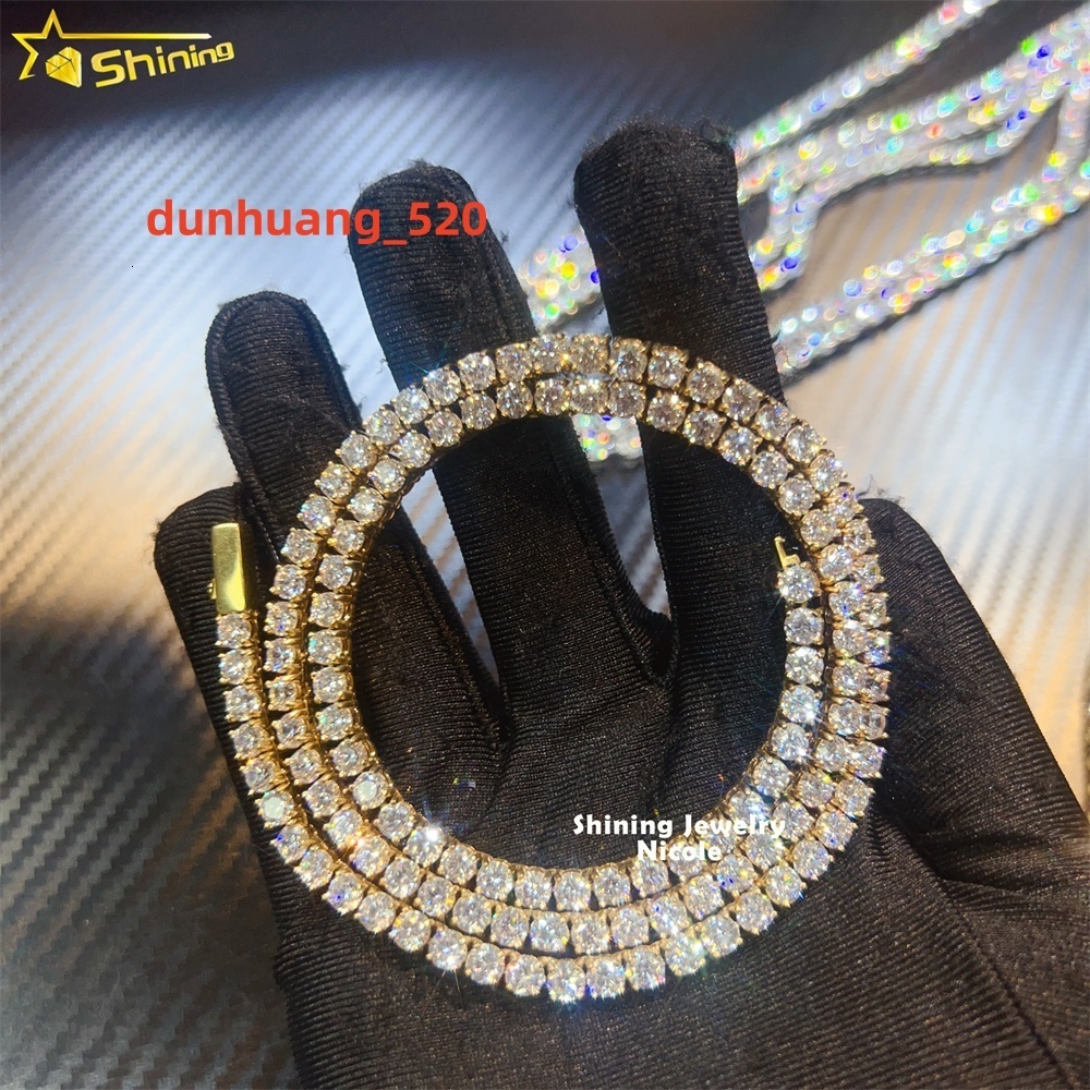Hot Selling Wholesale Price Hip Hop Fashion Sparkle 3MM 4MM 5MM 6MM Stainless Steel 5A Moissanite Tennis Chain