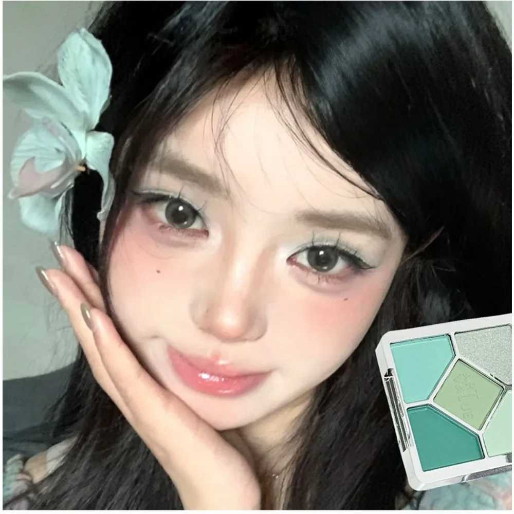 5 Colors Eyeshadow Palette Blush Highlight Pearly High Gloss Shimmer Pink Brown Fine Sequins Glitter Silkworm Eye Shadow MakeupXJ251027