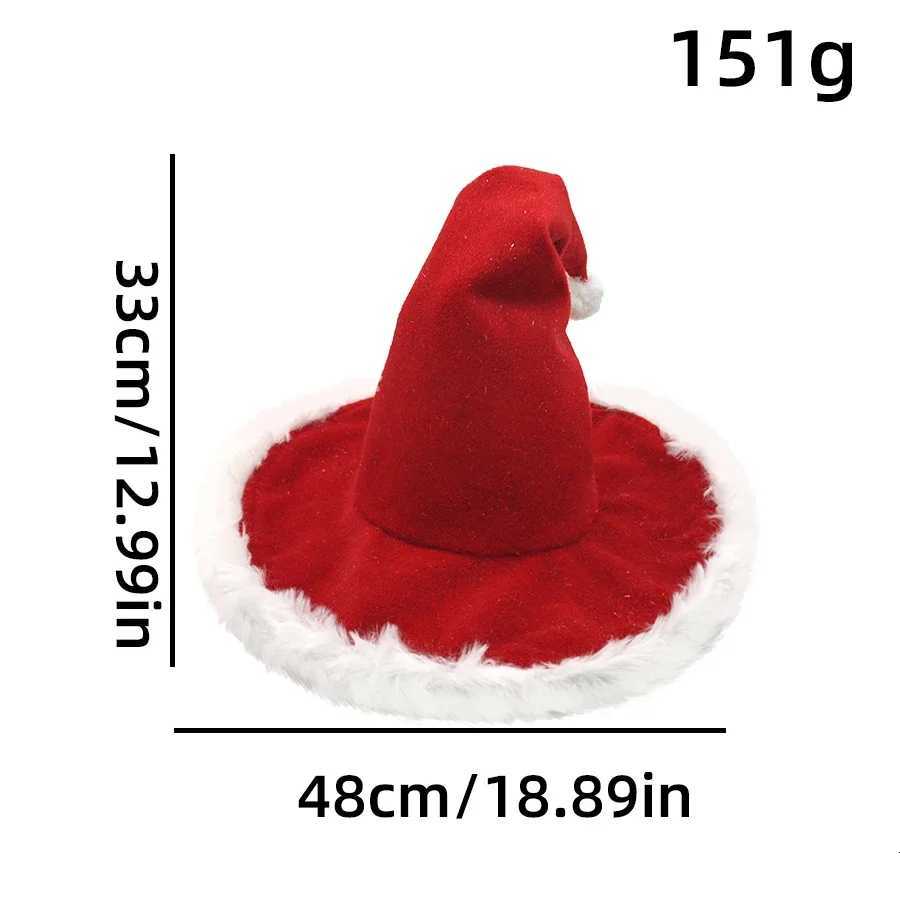 Christmas Hat Santa Hat Holiday for Adults Unisex Comfort Extra Thicken Fur Xmas Hat for New Year Festive PartyW251027