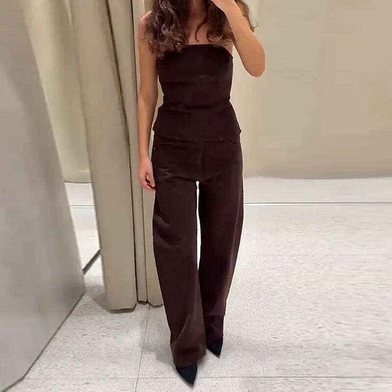 winter jacket women HXAO Women's Brown High Waist Pocket Vintage Baggy Jeans Woman Long Casual Pants Spring Trousers Streetwear Summer