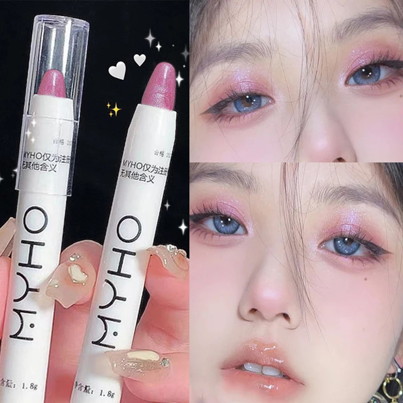 Glitter Chameleon Pink Eye Shadow Pen Lying Silkworm Highlighter Eye Head Brightening White Pearlescent Eyeliner Pencil Makeup 251027