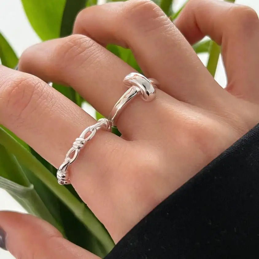 SHANICE S925 sterling silver Chain Ring Set For Women Fashion Boho Weave Braided Rings Party Female Trend Jewelry Gifts 251023