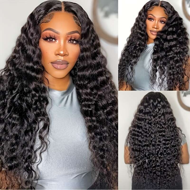 Nadula 5X5 HD Blendaway Glueless Water Wave Wig - Pre-Plucked, Bleached Knots, Invisible Lace Front, 180% Density, Natural Look For All Light Beige To