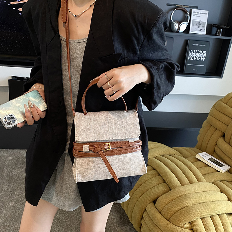 Free shipping designer bag Unique Design PU Leather Strap Handbag gold Pin Buckle Denim Bag High-end Flap Magnetic Buckle Handbag