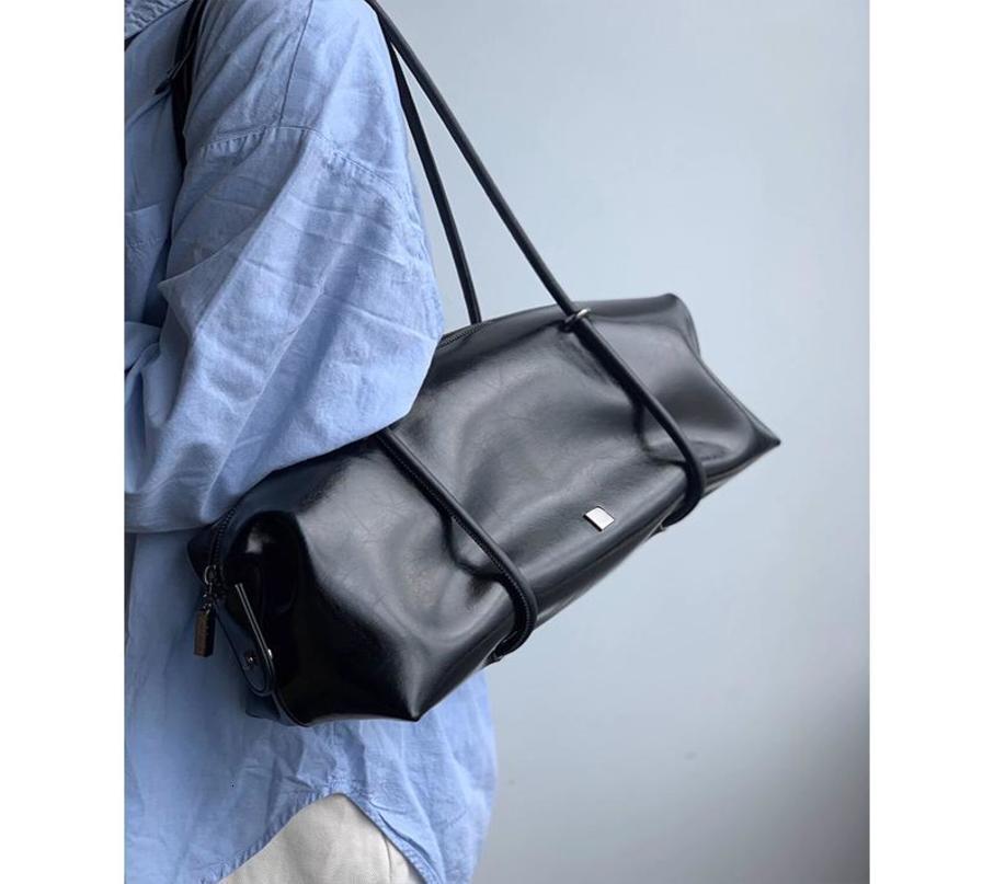 Boston Large Capaci Womens Bag Sle Single oulder Fitn Pillow Soft PU Leather Casual Tote 251014