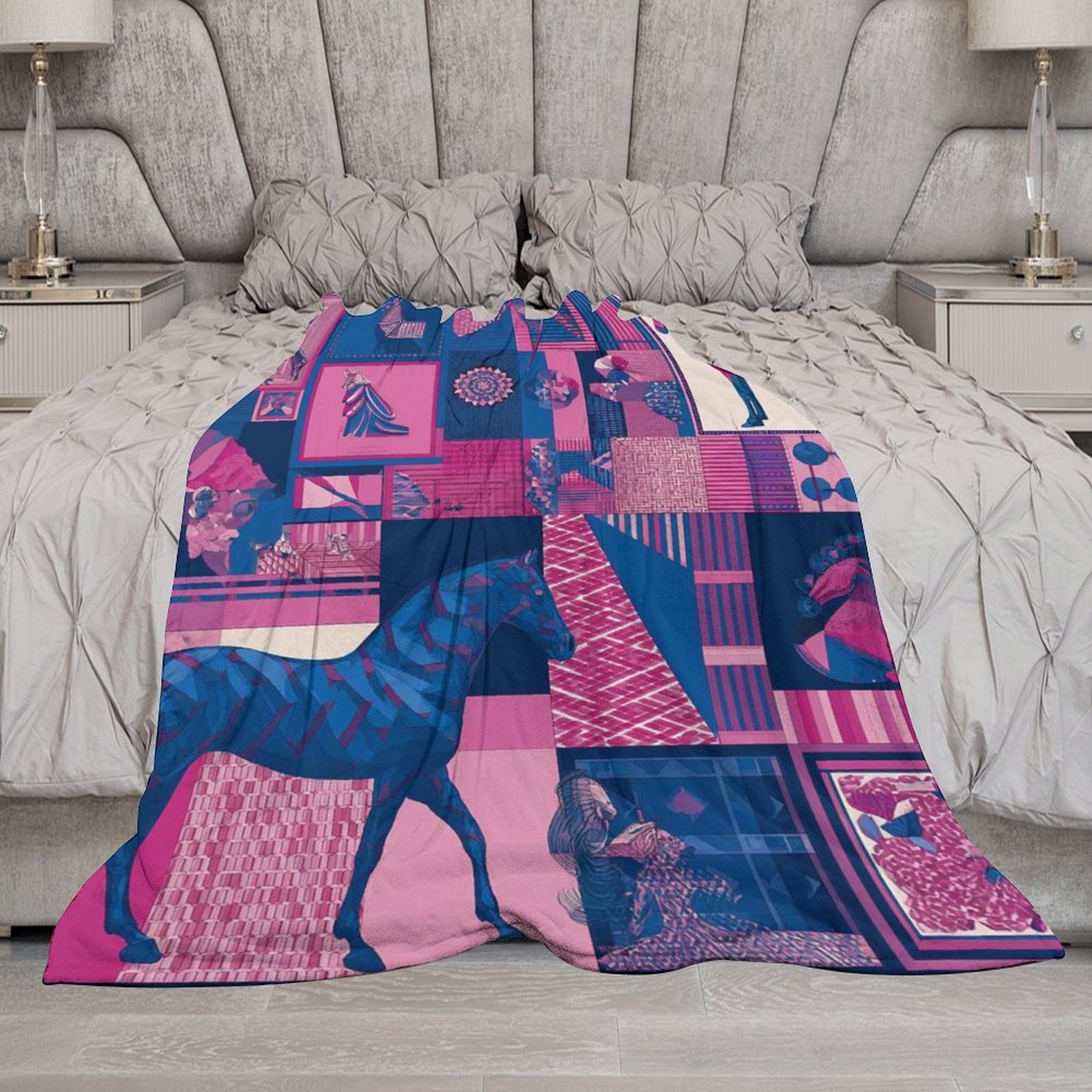 Custom H Designer Horse blanket blanket throw cashmere vibration blanket copert Home Travel Throw Summer Air Conditioner Beach home bedding blankets t