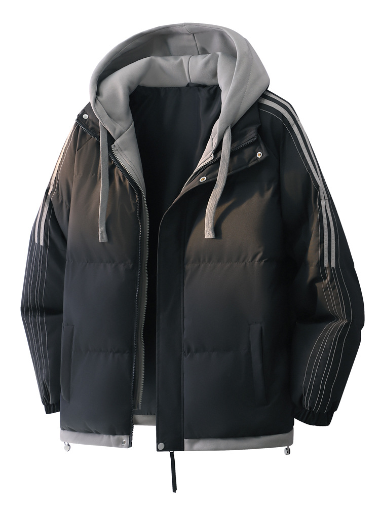 Teen Boy's Stylish Outerwear: Comfortable Fall/Winter Cotton Jacket with Hood & Lined Design