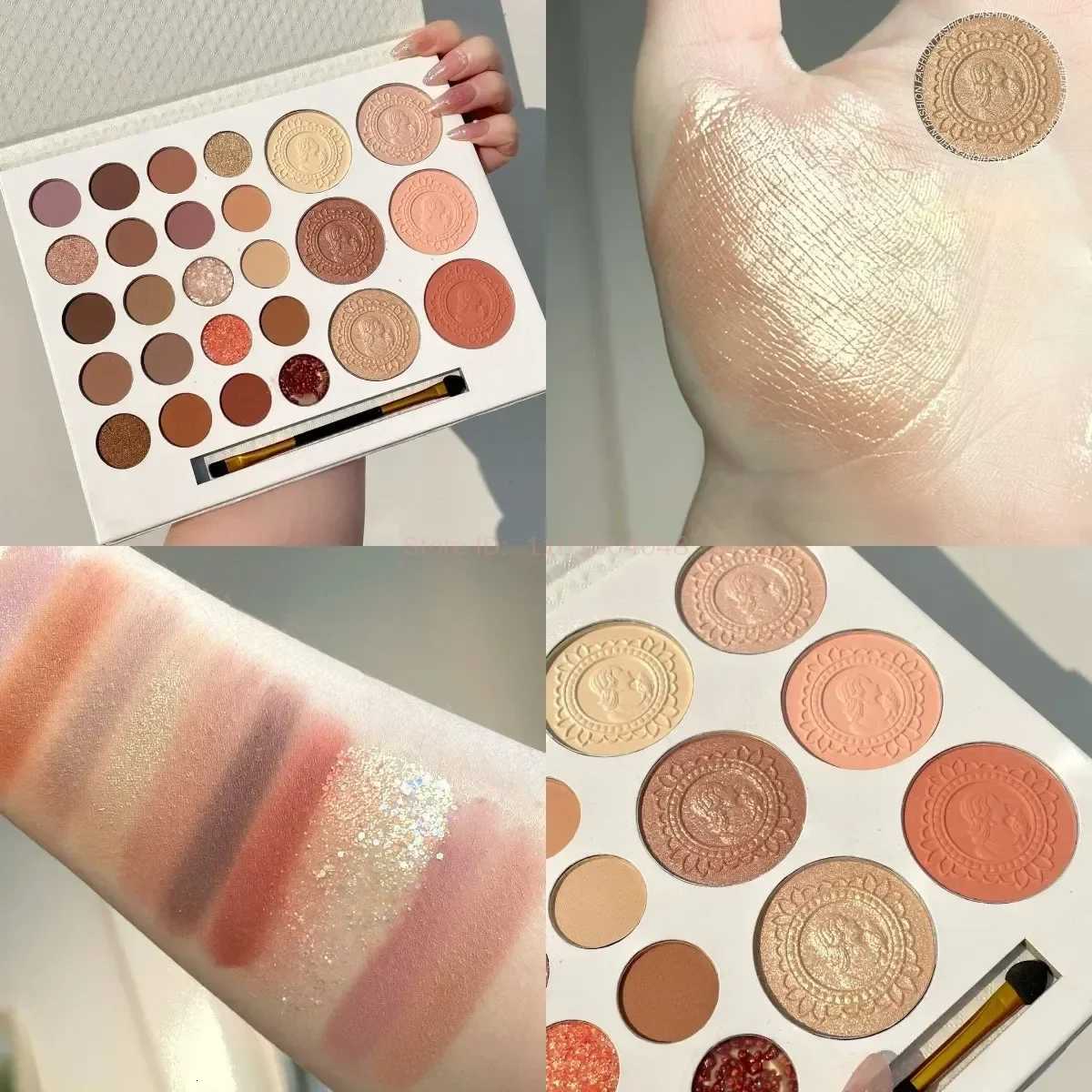 26 Colors Eyeshadow Palette Pearly Matte Earth Color Eyeshadow Portable Long Lasting Highlight Blush Palette Eye Shadow MakeupXJ251027