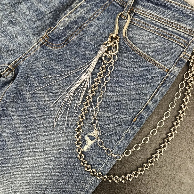 Minimalism Stainless Steel Pants Chain Copper Buckle Head Punk Mens And Womens Hiphop Rock Ones Waist Accessories 251024