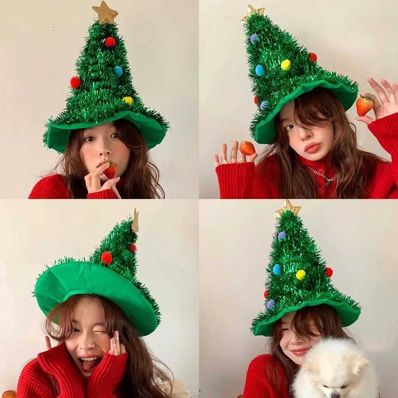 Christmas Hats Christmas Tree Hats Decoration Hats Headwear Happy New Year Hair Decorative Hats Photoshoots Hats DecorationW251027