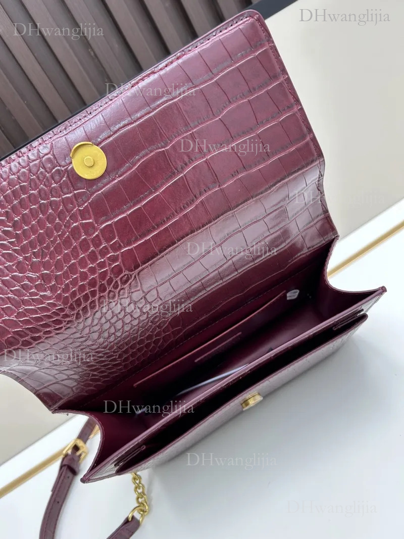 DHGM High quality fashion designer pleated Clamshell chain tote Classic Sunset Beautiful ladies organ bag