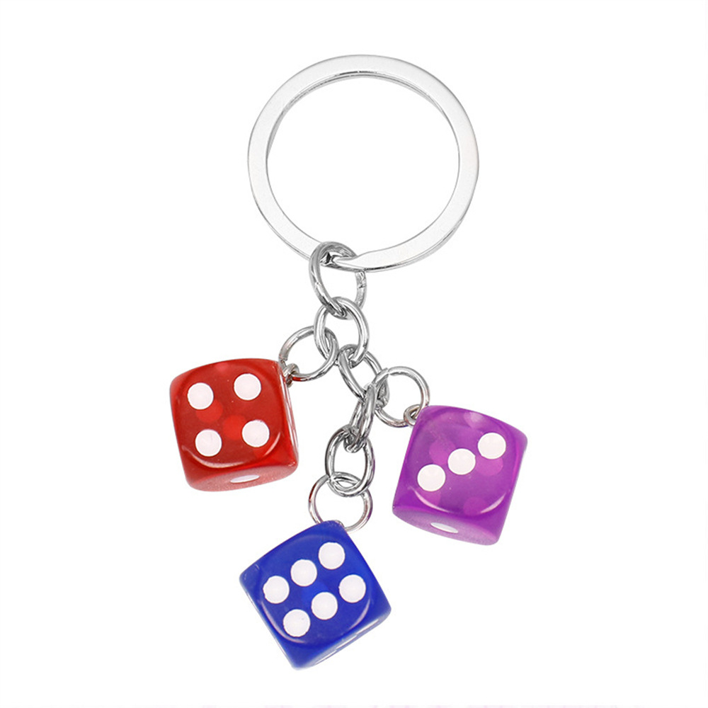 Designer keychain Keychain wallet Hip hop niche lucky dice keychain simple and fashionable free shipping birthday gift for men and women