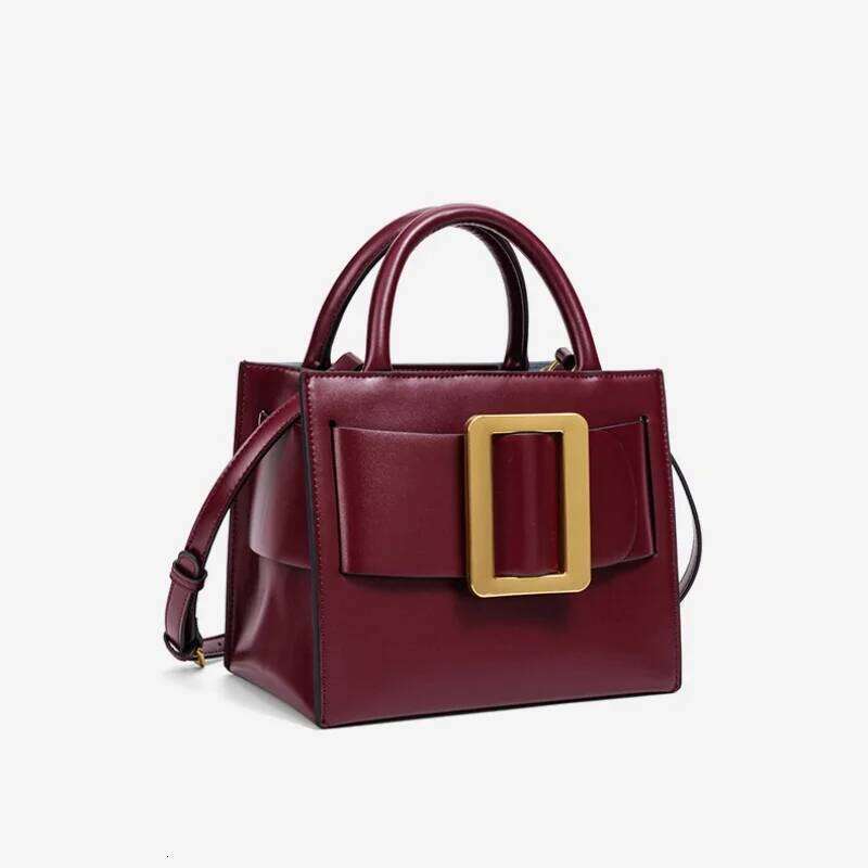 2025 New High Quality Trendy Shoulder Women Unique Belt Buckle Deco Handbag Square Versatile Commuting Bag