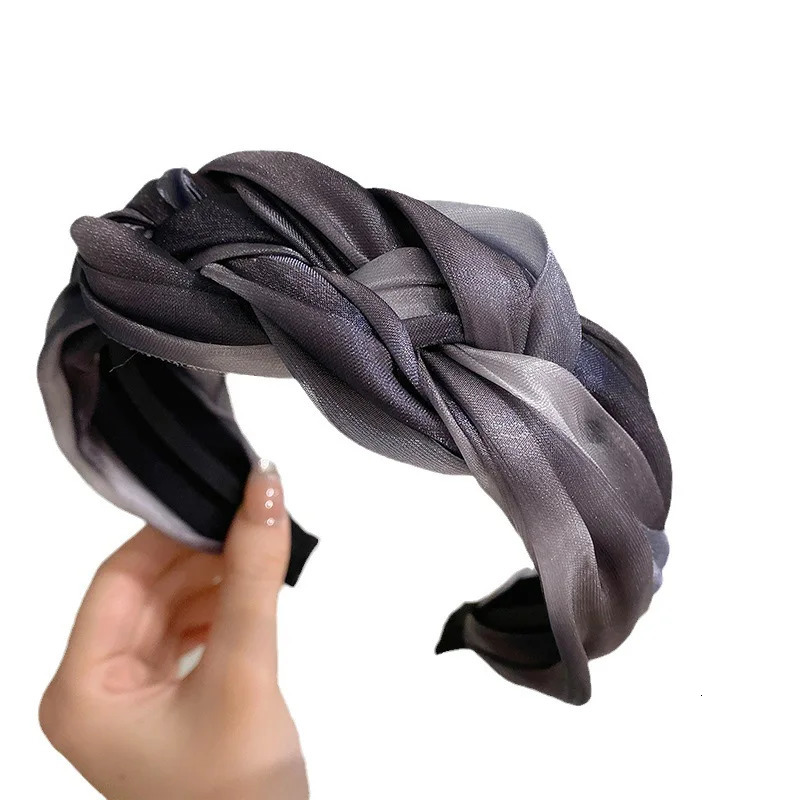 Gradient Hair Hoops Women Girl Wide Side Hairband Shiny Mesh Hair Hoop Headwear Hair Accessories Headband Headdress Loop 251023