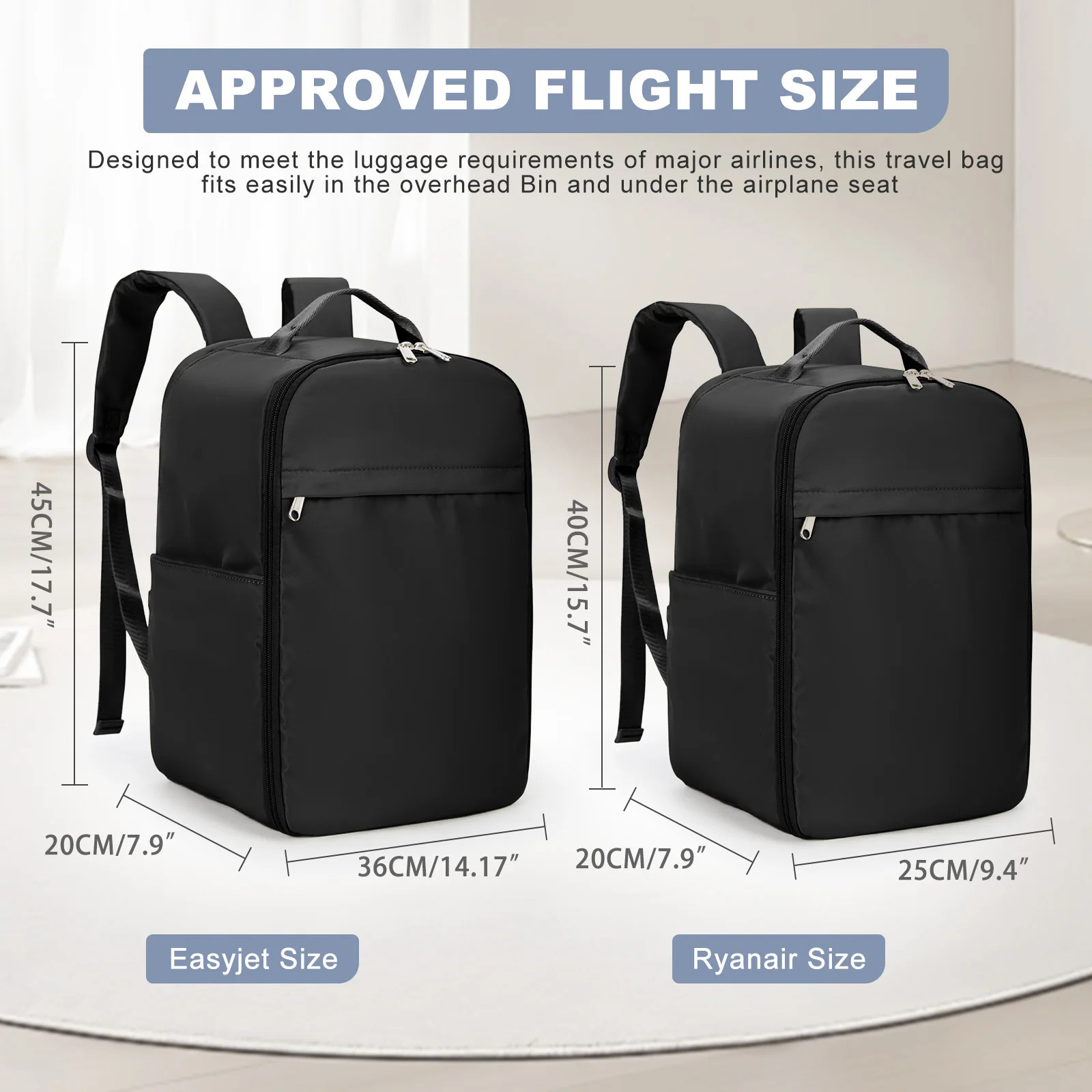 Ryanair Backpack 40x20x25 Cabin Bag Hand Luggage Travel Backpack for Easyjet Cabin Bag 45x36x20 Laptop Backpack for WomenMen 251027