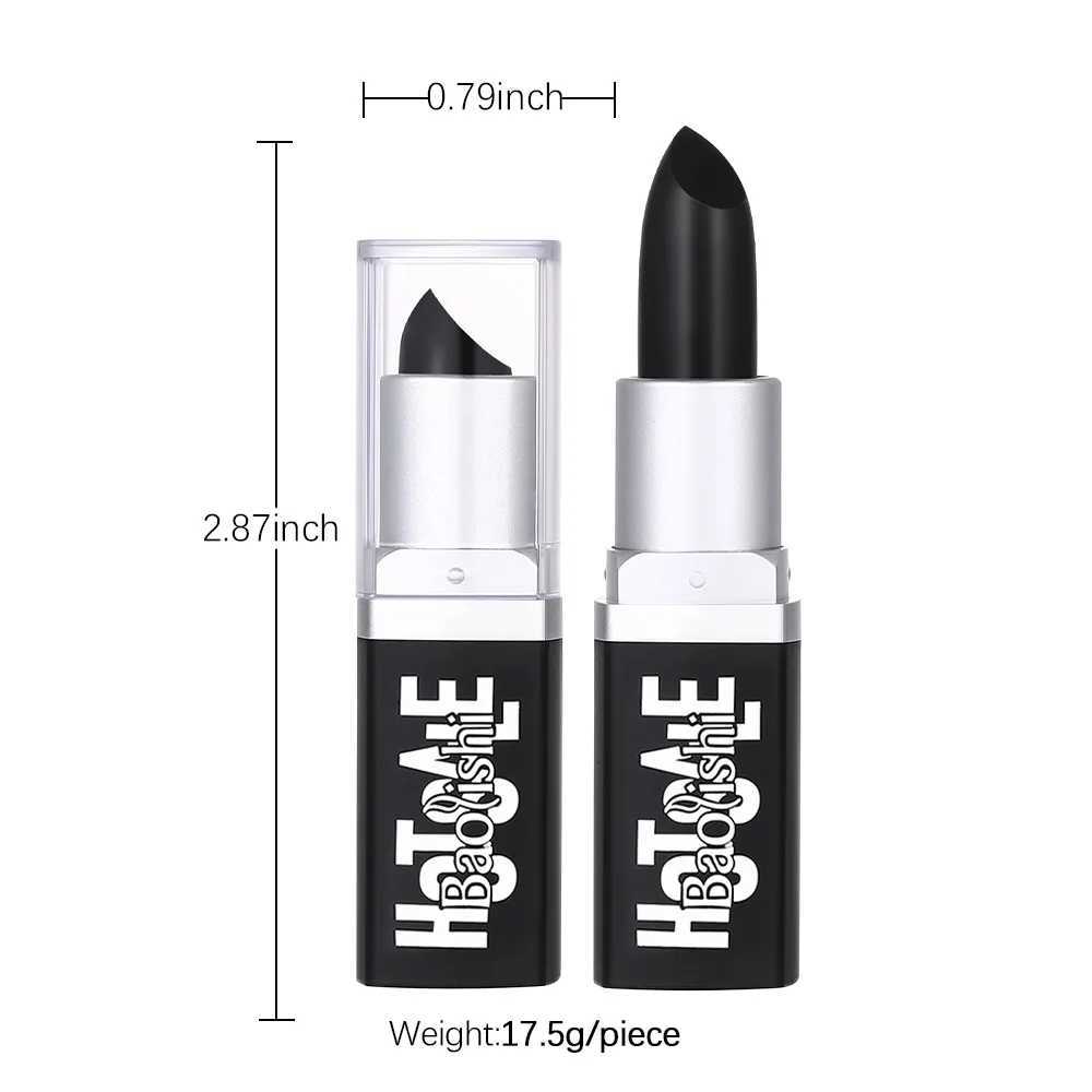 Black Lipstick Matte Lipsticks Waterproof Blue Vampire Color Holloween Party Makeup Maquillaje Lip Pencil Retro Dark Color W251027